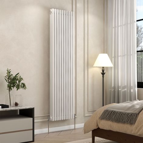 AVER-GROWTH 3 Column Traditional Cast Iron Style Radiator White 1800x470mm (1/5)