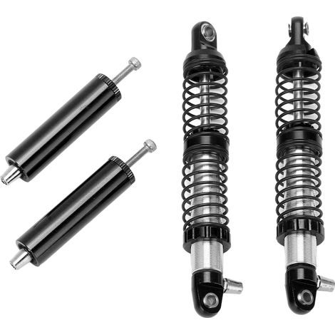 1 Paire d'Amortisseurs Avant/Arrière pour Modèles RC 1/10 AXIAL SCX10 - Pièces de Performance Noir (1/5)