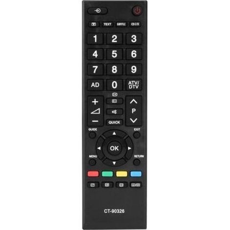 pair Télécommande multifonction - Toshiba - CT-90326 - Noir - Grands boutons - Économie d\\'énergie (1/4)