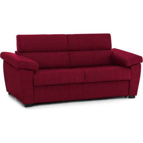 Zweisitzer-Sofa Gorreto, abziehbar, wasserabweisend, Made in Italy, waschbar, 205x95x100h cm, Rot