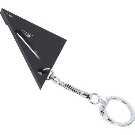 Équerre de menuiserie en alliage d'aluminium outil de mesure pour charpentier tracé angles 90 45 30 degrés repérage noir (1/5)