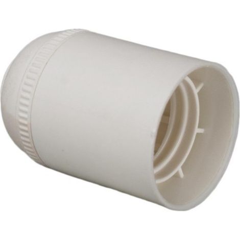 Portalampada E27 4A 250V bianco corpo liscio