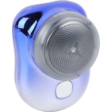 Tondeuse à cheveux électrique mini portable, coupe-cheveux étanche USB rechargeable, lame en alliage, tondeuse de précision bleue (1/5)