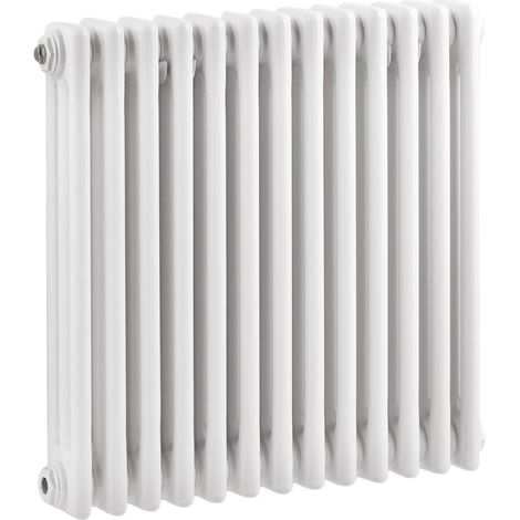 Caverswall Triple Column Traditional Radiator 600 x 605mm, High Gloss White