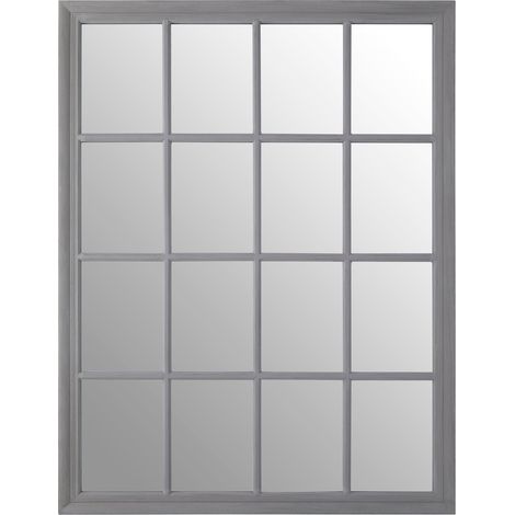 Premier Housewares Grey Flat Wood Wall Mirror (1/5)