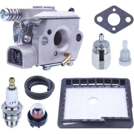 Kit Carburateur pour ECHO CS3000 CS3400 CS3450 CS300 Tronçonneuse, Carburateur avec Filtre à Air + Joint + Filtre à Carburant + Tuyau Pièces de Rechange Accessoire INHHUB (1/4)