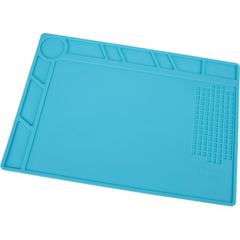 Station de soudage avec tapis de soudage résistant à la chaleur jusqu'à 500 °C, tapis antidérapant en silicone pour la réparation de téléphones et de montres. (1/5)