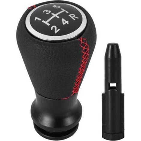Pommeau Levier Vitesse Cuir Rouge Compatible Peugeot Citroen 106 107 205 206 C2 C3 C4 (1/4)