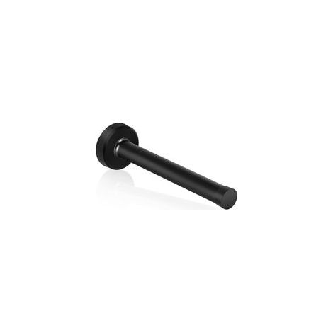Butée de porte, 150 mm de long, butée de porte noire, butée de porte murale moderne, butée de porte en acier inoxydable robuste avec embout en caoutchouc pour insonorisation, butée de porte pou