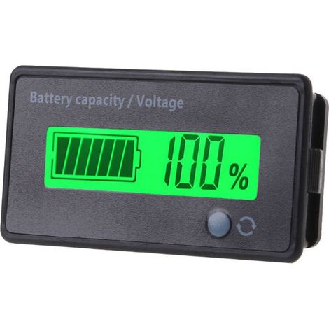 Jauge de charge de batterie CC 12 V 24 V 36 V 48 V 72 V, indicateur de capacité et de tension de batterie avec alarme, testeur de batterie au plomb-acide et lithium-ion pour voiturettes de golf, campi (1/5)