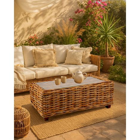 Weaverly - Table basse en rotin tressé (1/5)