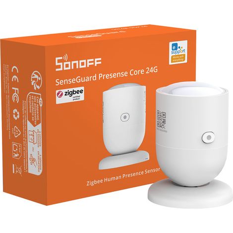 SONOFF Zigbee Präsenzmelder 24GHz, anwesenheitssensor mit Lichtsensor, Zonenerkennung, Adaptive Kalibrierung, Kompatibel mit Home Assistant, Alexa & SmartThings (Hub erforderlich),SNZB-06P24 (1/4)