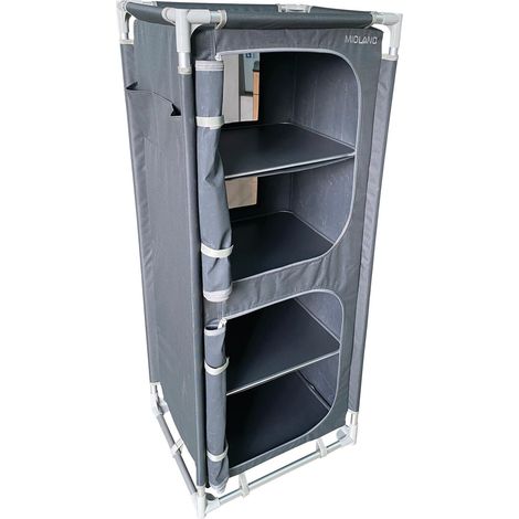Midland – Meuble de rangement modulable 120x40x180cm – Structure en bois massif – Finition chêne clair – Pour espaces optimisés
