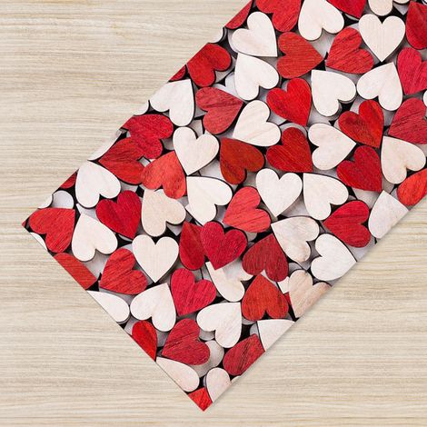 Tappeto da cucina passatoia antiscivolo, antiscivolo, made in italy, antimacchia Mille cuori Mille Cuori - 50x350 cm (1/5)