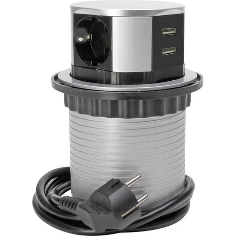 Multipresa kopp 229005011 3 contatti protezione argento