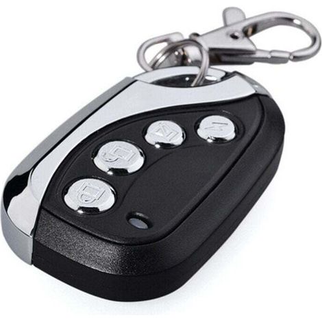 Télécommande de garage noire 433 MHz, type copie, compatible portails électriques, barrières et portes de garage, accessoire voiture (1/4)