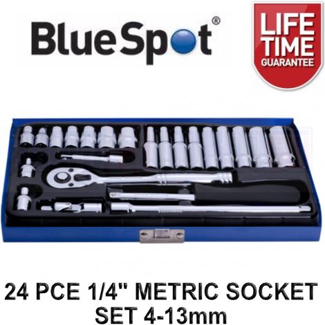 BlueSpot Tools 1531 1/4in Metric Socket Set 24 Piece B/S1531 (1/5)