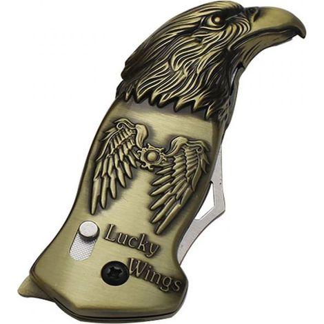 Briquet et couteau, design en métal, flamme réglable, coloré (1/5)