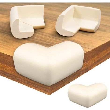 Set mit 8 Tischeckenschonern, weiche Schaumstoffecken für die Sicherheit von Babys, rechtwinklige, stoßdämpfende Eckenschoner mit starkem Klebstoff für Tische und alle scharfen Möbel (ohne (1/5)