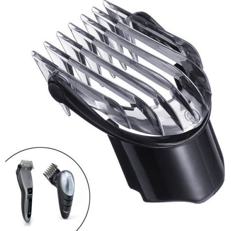 Peigne Guide Tondeuse À Cheveux - 85x50 mm - Compatible Philips QC5010 QC5050 QC5070 - Noir - 1 Pièce (1/4)
