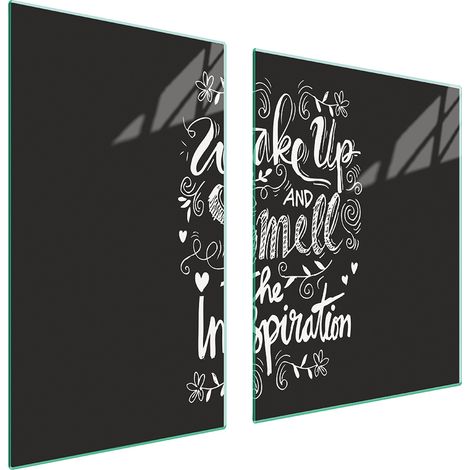 Glasplatte und Schneidebrett 100x52 schwarz