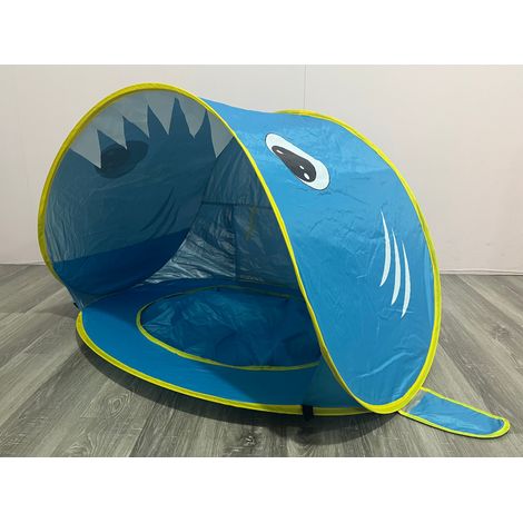 Tenda da spiaggia per bambini - Tenda pop-up a forma di squalo - Protezione UV - Portatile - Adatta per spiaggia, piscina, viaggi e campeggio (1/5)