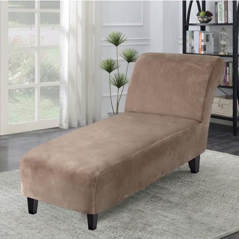 Housse de chaise longue en velours, housse de canapé inclinable extensible sans accoudoirs pour salon, chambre à coucher (1/4)
