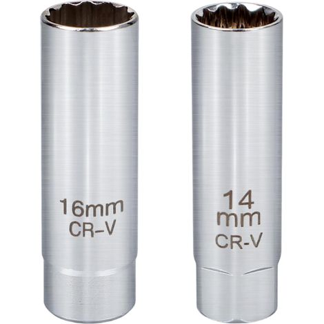 Douille de Bougie Magnétique, 14mm et 16mm CR-V, Clé à Bougie d'Allumage pour Voiture, Kit 2 Pièces (1/5)