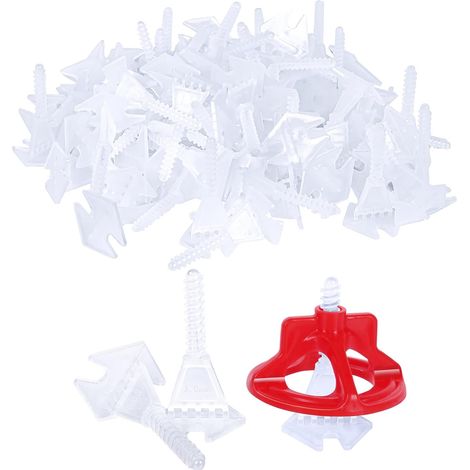 Système de nivellement carrelage 1/12”, 100 capuchons + 700 bases 2mm – entretoises pour carrelage céramique/pierre, installation DIY facile(100 capuchons + 700 bases 2mm) (1/5)