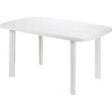 1PZ TAVOLO DA GIARDINO "FARO" BIANCO CM.135X82X72H. - cm.137x85x72h. - peso kg.9,5