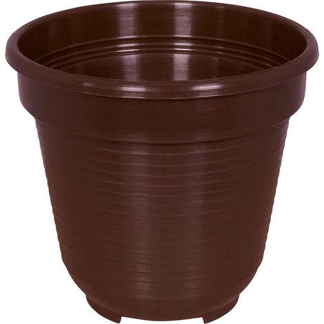 Geli Blumentopf STANDARD Braun Ø 10 cm - Kunststoff