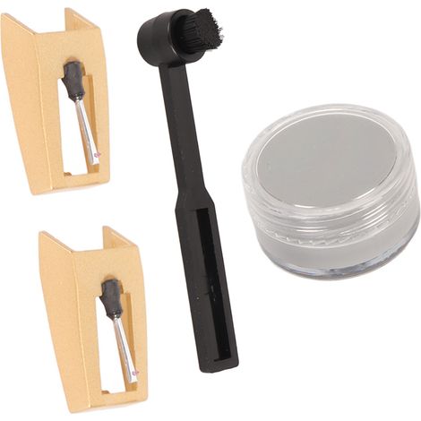 Kit de nettoyage et aiguille de rechange 4 en 1 pour tourne-disques Victrola, Crosley, ION, Jenson, Boytone, York, Yorx