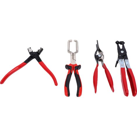 Kit de 4 pinces à colliers de serrage en acier à haute teneur en carbone, ergonomiques, pour la maintenance des conduites de carburant et du câblage électrique (1/5)