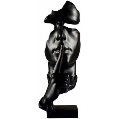 Modern resin statue in Nordic style for office/living room decoration, black, Ortviai