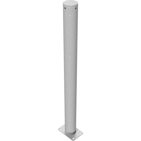 Schake Absperrpfosten ortsfest aus Stahlrohr verzinkt Ø76x2,6mm allseitig bis 30º neigbar mit Dübelbefestigung 900mm Überflur (1/2)