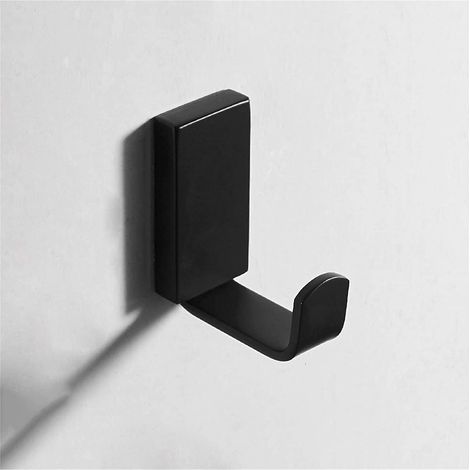 Gancho sencillo de acero inoxidable para toallas o abrigos, para el baño. (1/2)