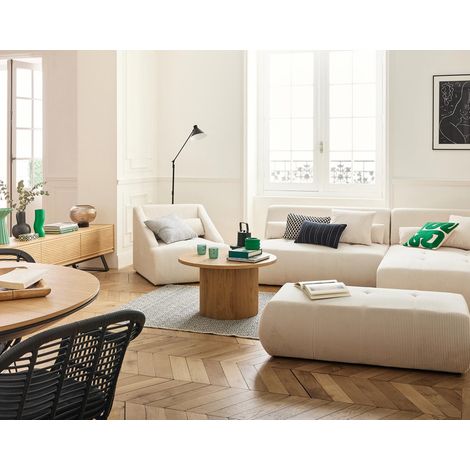 Onyx - 5-sitzer modulares ecksofa rechts - cord - beige