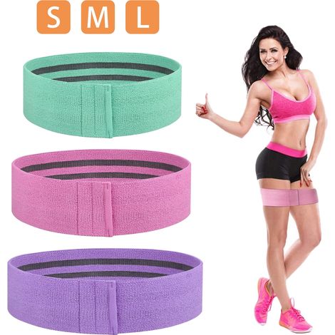 Bandes De Résistance - Lot De 3 Bandes Élastiques De Résistance Légère Moyenne Forte - Pour Entraînement Pilates Yoga Rééducation À Domicile - 3 Pièces (1/5)