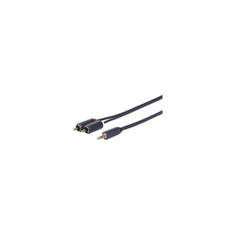 Vivolink - Promjrca2.5 2.5m 3.5mm 2 x rca schwarz Audiokabel - Audiokabel (3.5mm, Stecker, 2 x rca, Stecker, rechts, rechts) (1/2)