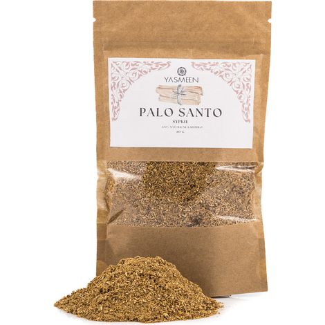 Encens Yasmeen Palo Santo en vrac, moulu pour brûler sur charbon de bois, 60 g (1/2)