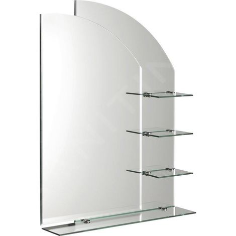 Miroir WEGA avec étagères 65x90cm (1/4)