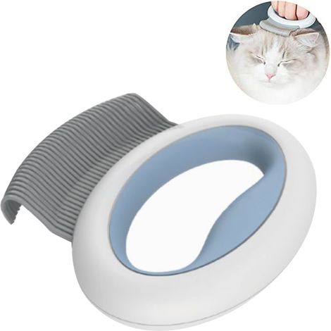 Peigne pour enlever les poils de chat, brosse de toilettage pour chien, brosse de massage pour animaux, brosse anti-mue, outil de nettoyage pour poils courts, chatons, lapins et petits animaux (1/4)