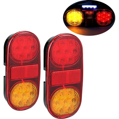 Universelle 12V LED-Rückleuchte mit integrierter Kennzeichenbeleuchtung, für Anhänger, Wohnmobile und Busse, leistungsstarke Beleuchtung, wasserdicht. (1/5)