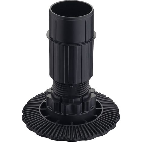 Tubo regolabile in plastica nera 60mm