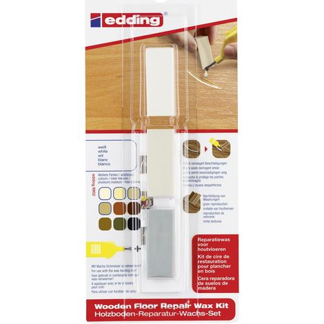 Edding Holzboden-Reparaturwachs-Set 8902 weiß Pinsel & Stifte