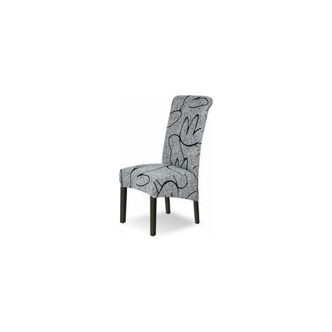 Housse de chaise extensible 4 pièces Tissu polyester et spandex Hauteur 55-68 cm Longueur 44-52 cm Lavable en machine (1/5)