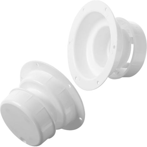 Couvercle de Ventilation de Toit Camping-car 2 Pièces Plastique Blanc (1/5)