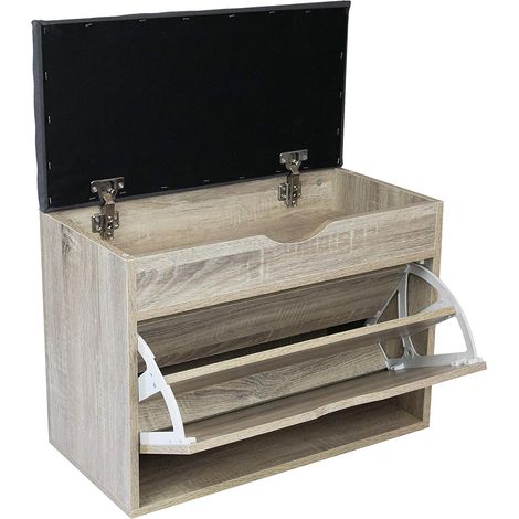 Camillo Rigamonti S.r.l Panca portascarpe con vano e Cuscino, Poliestere, 60x30x50 (1/4)