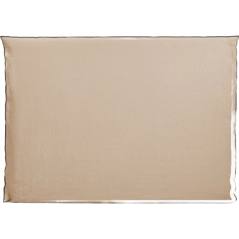 Housse de tête de lit 150x134 cm MADURA - Sable et bourdon noir - CARLINA (1/5)