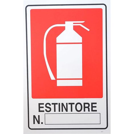 Cartello antincendio estintore targa segnaletica cartelli segnaletici di sicurezza da ufficio negozio ristorante in pvc 30 x 20 cm